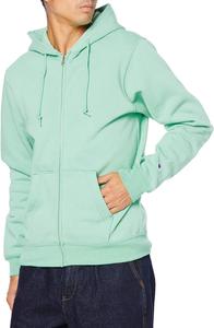 Мужская толстовка Champion C5-Q101 на молнии, с длинным рукавом, на флисовой подкладке, защита от холода, плотность ткани 9 унций, производство США, бледно-зеленый