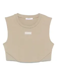 Топ без рукавов с круглым вырезом Patrizia Pepe, нейтральный