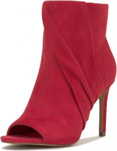 Женские ботильоны FOWT с открытым носком, высокой шпилькой, короткие, с боковой молнией, для вечеринок, размер 4-16 США, Red