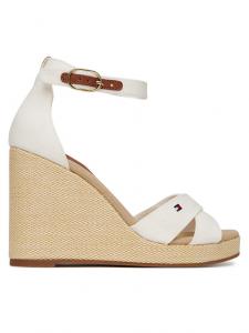 Сандалии Flag High Wedge Espad Crisscross FW0FW08661 Tommy Hilfiger, экрю