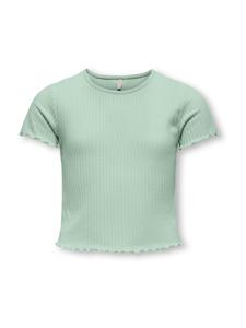 ONLY GIRLS Футболка 'KONNELLA' в зеленом цвете