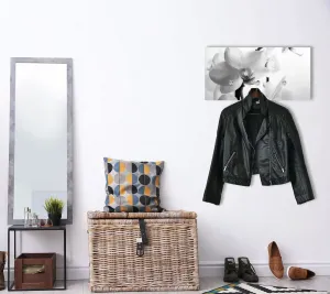 Вешалка Queence "Flower", (1 шт.), вкл. 3 крючка из нержавеющей стали и подвеску 60х30х1,5 см, черный