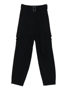 Брюки с высокой талией EMPORIO ARMANI, черный