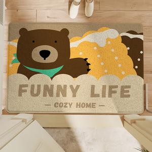 Dajiang Ковер 80х120 см для прихожей, устойчивый к грязи, с рисунком Biscuit Bear, износостойкий