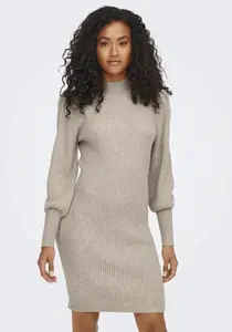 Only трикотажное платье "ONLKATIA L/S DRESS KNT NOOS", цвет Mocha Meringue Melange