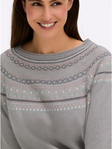 WITT WEIDEN Норвежский свитер серого меланжевого цвета