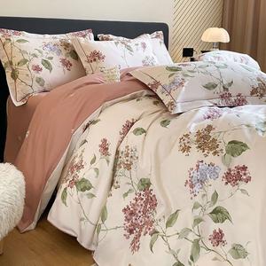 LUOLAI HOME Комплект постельного белья 4 предмета, простыня на резинке, размер 150x200 см, для матраса 200x230 см