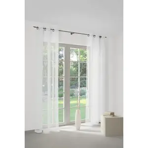 Штора Manuela с люверсами, 1 шт., тюль Wirth, белый