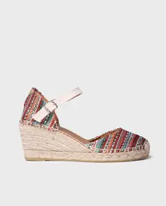 Женские эспадрильи на танкетке из ткани с пряжкой Toni Pons, мультиколор