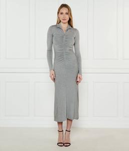 Платье Pinko миди облегающее, серый