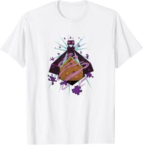 Футболка Minecraft Enderman Forced Perspective, белый