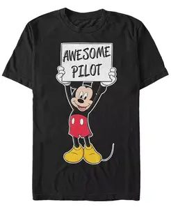 Мужская футболка с коротким рукавом Mickey Awesome Pilot Fifth Sun, черный