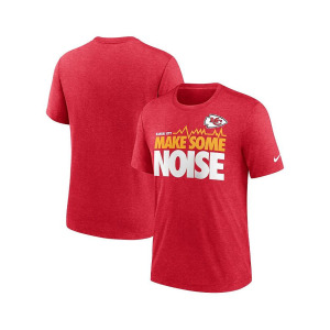 Мужская красная футболка с принтом Kansas City Chiefs Local Tri-Blend Nike, красный