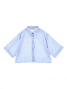 Полосатая рубашка Philosophy Di Lorenzo Serafini Kids, синий