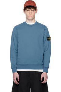6100060 худи из органического хлопка флис Stone Island, синий