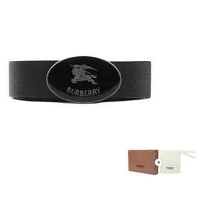 Burberry Мужской ремень из телячьей кожи black 3CM