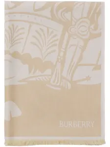 Шарф EKD с бахромой BURBERRY, нейтральный