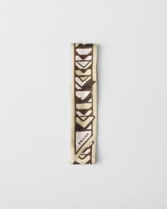 Узкий шарф из принтованного твила Prada, коричневый