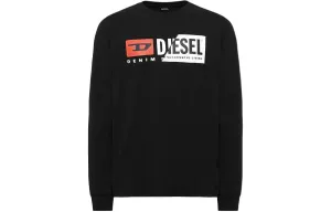 DIESEL Свитшот мужской черный Crew Neck Moderate Regular