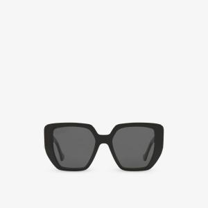 GC001595 GG0956S солнцезащитные очки из ацетата в прямоугольной оправе Gucci, черный