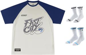 Футболка унисекс VEIDOORN, Быстрый серый + две пары баскетбольных носков (случайный цвет)