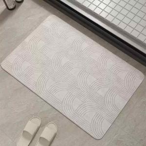 AOVOC Ковер 40х60 см для ванной в японском стиле, впитывающий, нескользящий, с римским узором