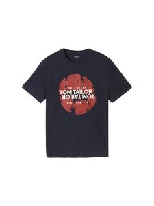 Футболка с принтом для мужчин в комбинированном исполнении Tom Tailor