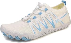 Мужские кроссовки для фитнеса для помещений и улицы, с амортизацией и противоскользящей подошвой Qacksv, белый