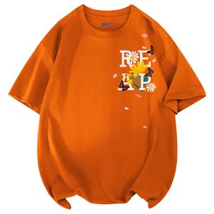 Футболка с рукавом дроп-шоулдер женская WARRIOR, оранжевый (heavyweight and 100% cotton)