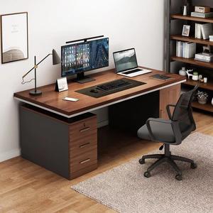 Компьютерный стол с ящиком и стулом Naijia, 140x60 см, European Black Oak