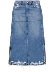 RE/DONE юбка из денима с разрезом и средней посадкой, синий