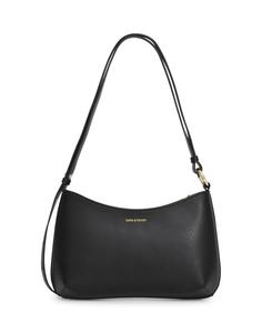 Кожаная сумка через плечо Girls Like Us с заклепками Belle & Bloom, Black