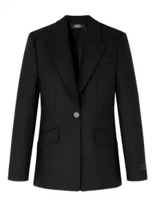 Однобортный пиджак в тонкую полоску VERSACE, черный