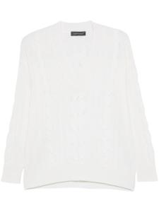 Свитер Lorena Antoniazzi с косичной вязкой, серый