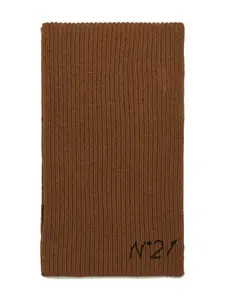 Шарф с вышитым логотипом Nº21 Kids, коричневый