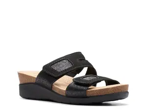 Сандалии Calenne Maye Wedge Sandal Clarks, черный