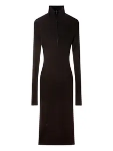 Платье миди в рубчик Stella Mccartney, черный