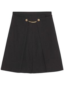 Юбка миди строгого кроя GANNI, черный