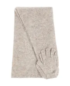 Шарф с перчатками Moschino, серый