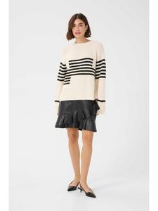 CULTURE Вязаный свитер CUnicky свободного кроя, цвет Whitecap/Black