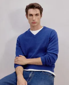 Мужской свитер с V-образным вырезом Dustin, синий