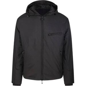 Куртка утепленная с капюшоном на молнии EMPORIO ARMANI, армейский зеленый