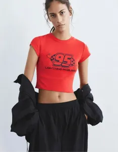 Красная футболка Pull&Bear Cars