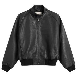 Over leather harrington куртка Studio Nicholson, черный