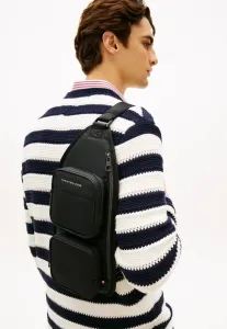 Сумка через плечо с металлическим логотипом Tommy Hilfiger, Black