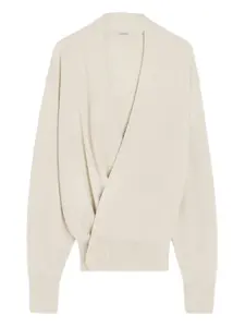 Кардиган с V-образным вырезом LEMAIRE, нейтральный