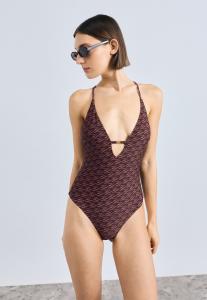 Купальник KARL LAGERFELD AUTOGRAPH CHEEKY SWIMSUIT, Fudge/Multi-Coloured