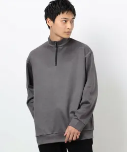 Пуловер с половинной молнией и отделкой из замши Comme Ca Ism, цвет Charcoal