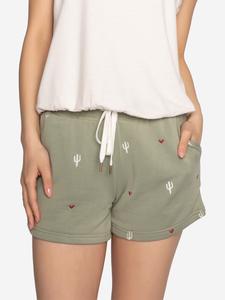 PJ Salvage Короткий пижамный комплект 'Wild Lands' в светло-зеленом цвете