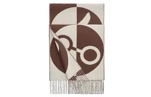 Шерстяной вязаный шарф женский HERMES